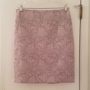 NY&CO Purple Lilac Embroidered Pencil Skirt Sz 10